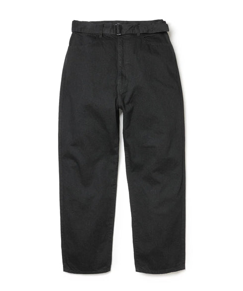 MR.OLIVE / RINSE WASH 12oz CRUNCH DEINIM / WIDE TAPERED BELTED JEANS / ミスターオリーブ リンスウォッシュ 12オンス クランチデニム / ワイドテーパード ベルト付きジーンズ